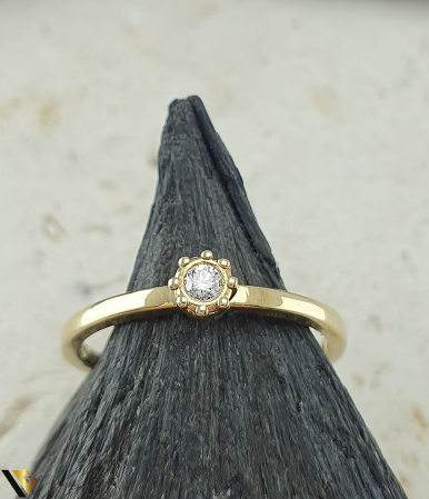 Inel Aur 14k, Diamant 0.04 ct [1]