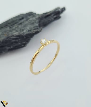 Bijuterii din aur - Inel Aur 14k, Diamant 0.07 ct