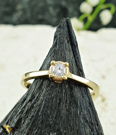 Inel Aur 14k, Diamant 0.09 ct [3]