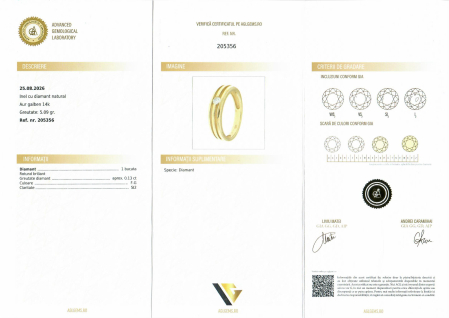 Inel Aur 14k, Diamant 0.13 ct [3]