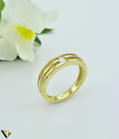 Bijuterii din aur - Inel Aur 14k, Diamant 0.13 ct