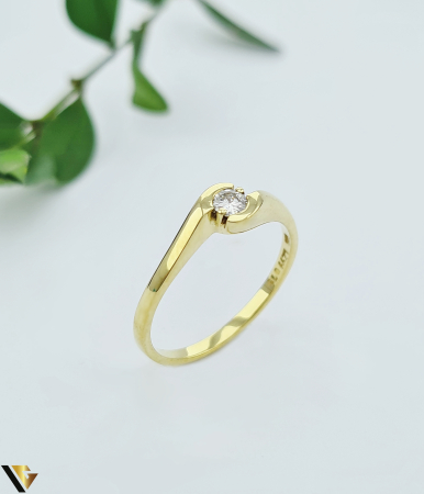 Inele - Inel Aur 14k, Diamant 0.15 ct