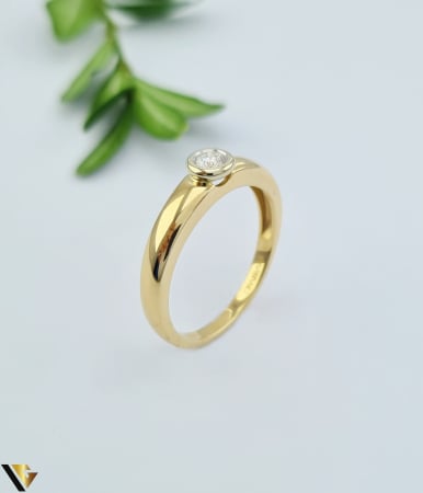 Inele - Inel Aur 14k, Diamant 0.15 ct