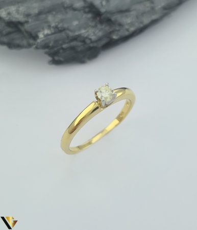Inele cu diamante - Inel Aur 14k, Diamant 0.17 ct