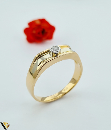 Inele cu diamante - Inel Aur 14k, Diamant 0.17 ct