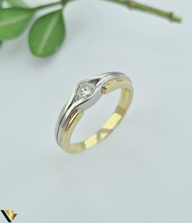 Inele cu diamante - Inel Aur 14k, Diamant 0.17 ct
