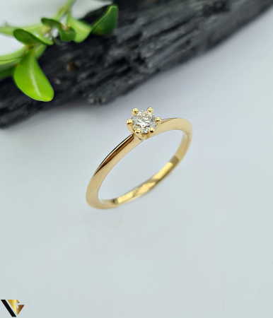 Inele cu diamante - Inel Aur 14k, Diamant 0.20 ct