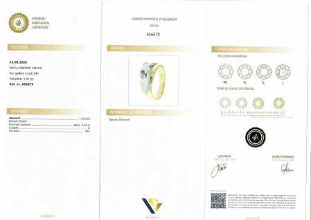 Inel Aur 14k, Diamant 0.32 ct [3]