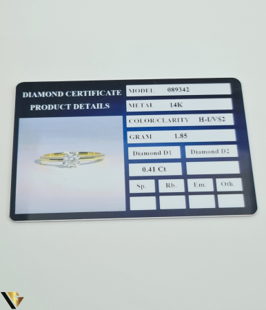 Inel Aur 14k, Diamant 0.41 ct [3]