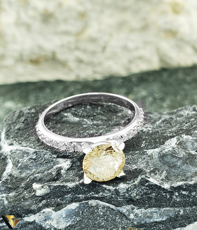 Inel Aur 14k, Diamant Central 1.24 ct [3]