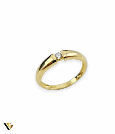 Inele cu diamante - Inel Aur 14k, Diamant de aprox. 0.15 ct, 1.54 grame