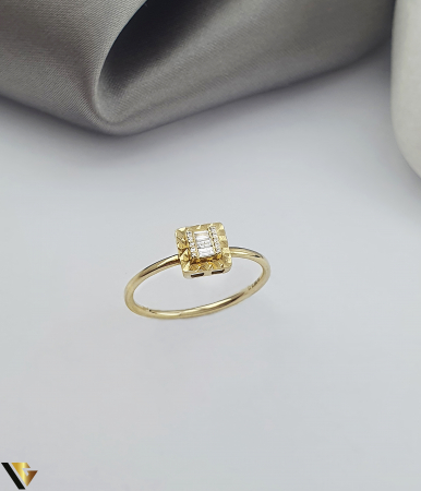 Inele cu diamante - Inel Aur 14k , Diamante 0.05 ct