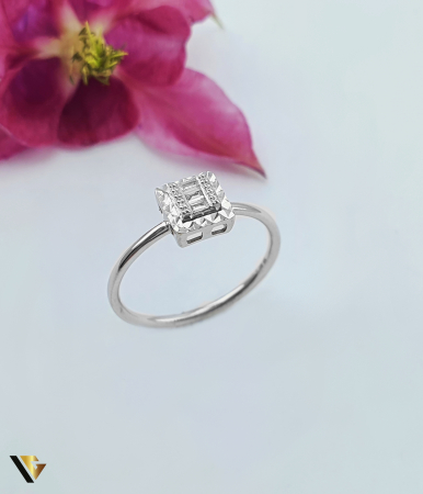 Inele cu diamante - Inel Aur 14k, Diamante 0.05 ct