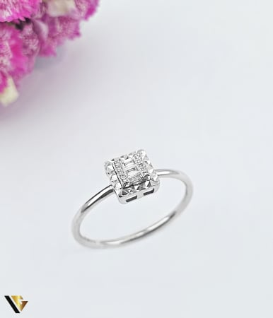 Inele cu diamante - Inel Aur 14k, Diamante 0.05 ct
