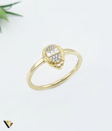 Inele cu diamante - Inel Aur 14k, Diamante 0.07 ct