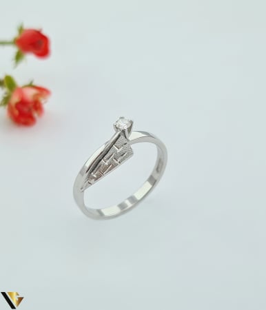 Inele cu diamante - Inel Aur 14k, Diamant 0.09 ct