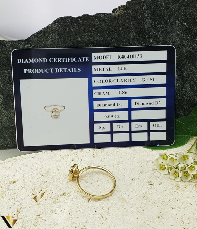 Inel Aur 14k, Diamante 0.09 ct in total [3]
