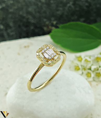 Inel Aur 14k, Diamante 0.09 ct in total [0]