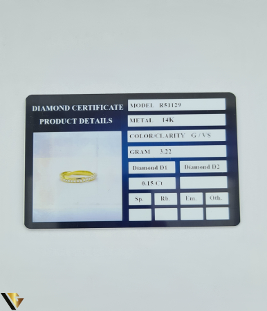 Inel Aur 14k, Diamante 0.15 ct [2]
