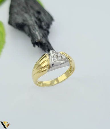 Inele cu diamante - Inel Aur 14k, Diamante 0.16 ct
