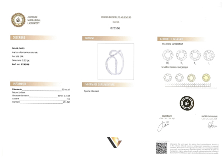 Inel Aur 14k, Diamante 0.23 ct [4]