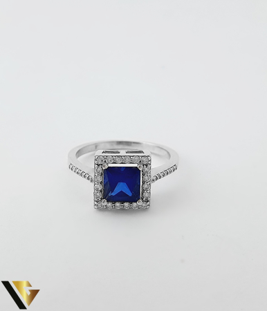 Inel Aur 14k, Diamante  0.24 ct si Safir [1]