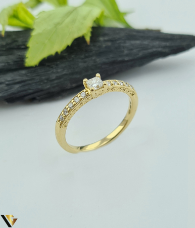 Bijuterii din aur - Inel Aur 14k, Diamante 0.39 ct