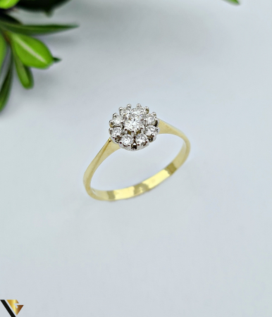 Inele cu diamante - Inel Aur 14k, Diamante