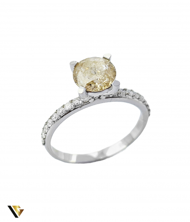 Inel Aur 14k, Diamant Central 1.24 ct [4]
