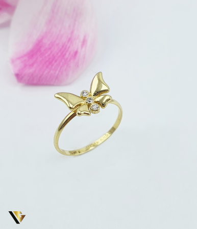 Inele din aur - Inel Aur 14k, Fluture