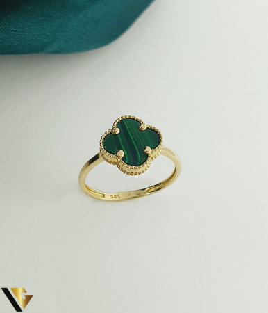Inele - Inel Aur 14k, Malachit