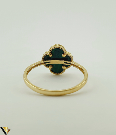 Inel Aur 14k, Malachit [1]