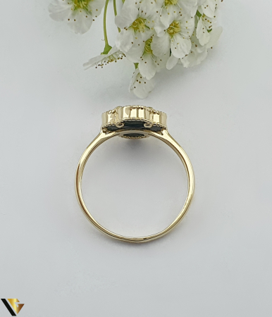 Inel Aur 14k, Malachit [1]