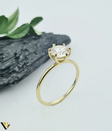 Bijuterii din aur - Inel Aur 14k, Moisanit 2 ct