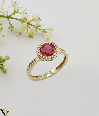 Inele - Inel Aur 14k, Rubin