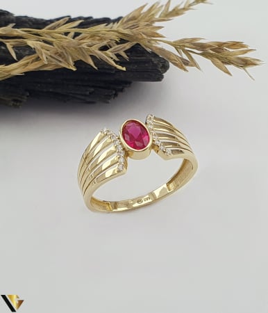Bijuterii din aur - Inel Aur 14k, Rubin