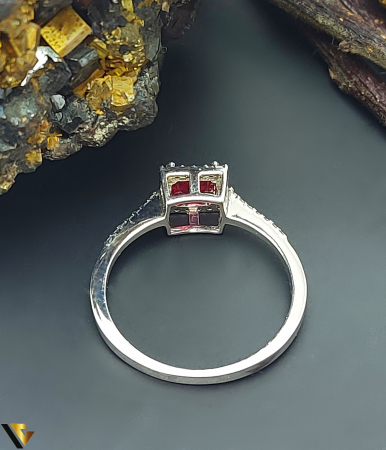 Inel Aur 14k, Rubin de 0.59 ct si Diamante de 0.14 ct in total [3]