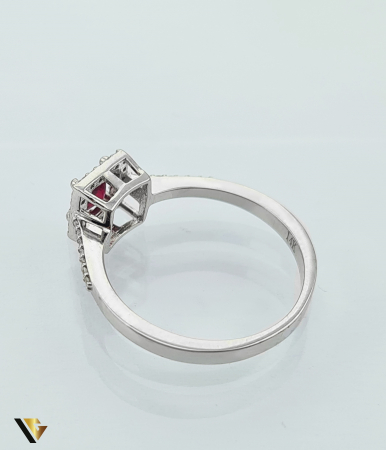Inel Aur 14k, Rubin si Diamante de 0.14 ct in total, 2.31 grame [1]