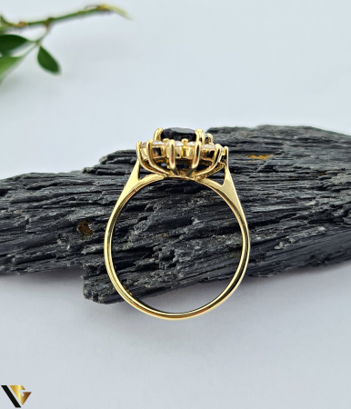 Inel aur 14k, Safir si Zirconiu [2]