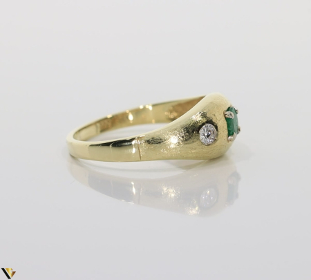 Inel Aur 14k, Smarald 0.16 ct, Diamante 0.14 ct [2]
