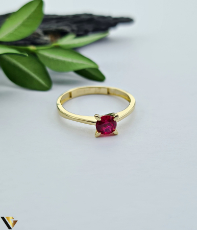 Inel aur 14k, Spinel si Zirconiu [1]