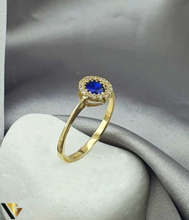 Bijuterii din aur - Inel Aur 14K, Spinel si zirconiu