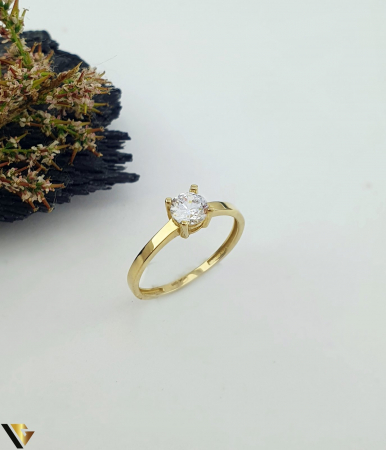 Inele - Inel Aur 14k, Zirconiu
