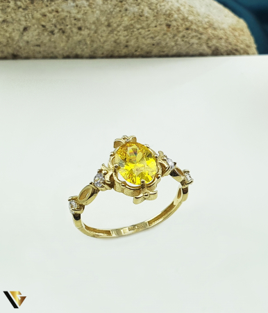 Inele - Inel Aur 14k, Zirconiu