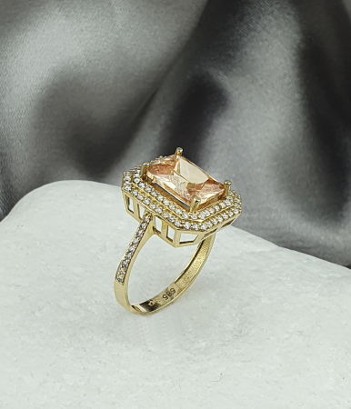 Bijuterii din aur - Inel Aur 14K, Zirconiu