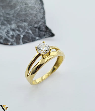 Inele - Inel Aur 14k, Zirconiu