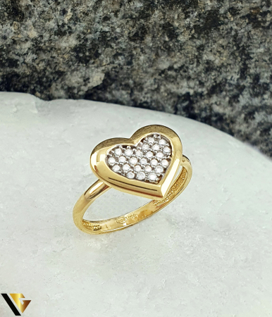 Inele din aur - Inel Aur 14K, Zirconiu