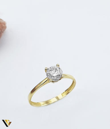 Inele din aur - Inel Aur 14k, Zirconiu