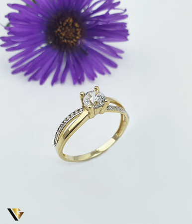 Inele din aur - Inel Aur 14k, Zirconiu