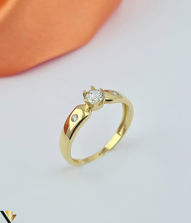 Inele din aur - Inel Aur 14k, Zirconiu